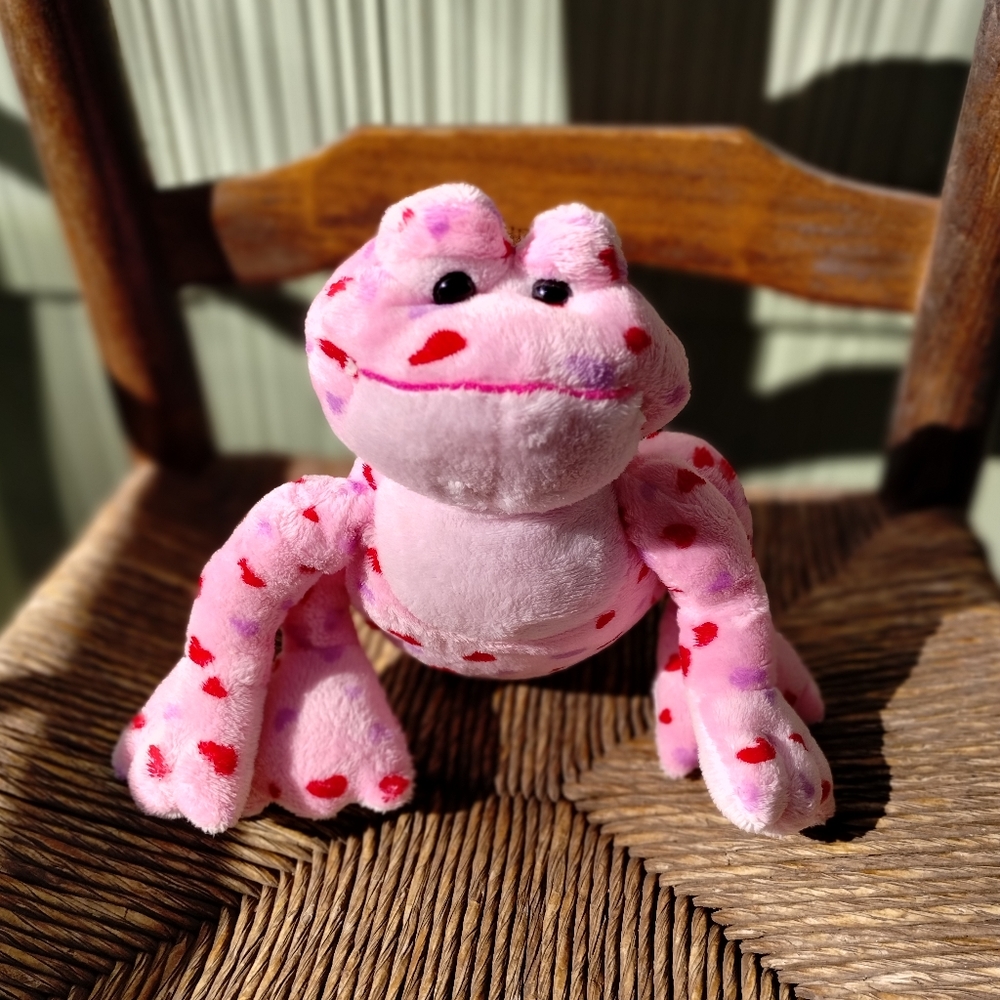 Ganz Webkinz Love Frog HM144 Valentine's Day Pink W/ Hearts No Code - Picture 2 of 13